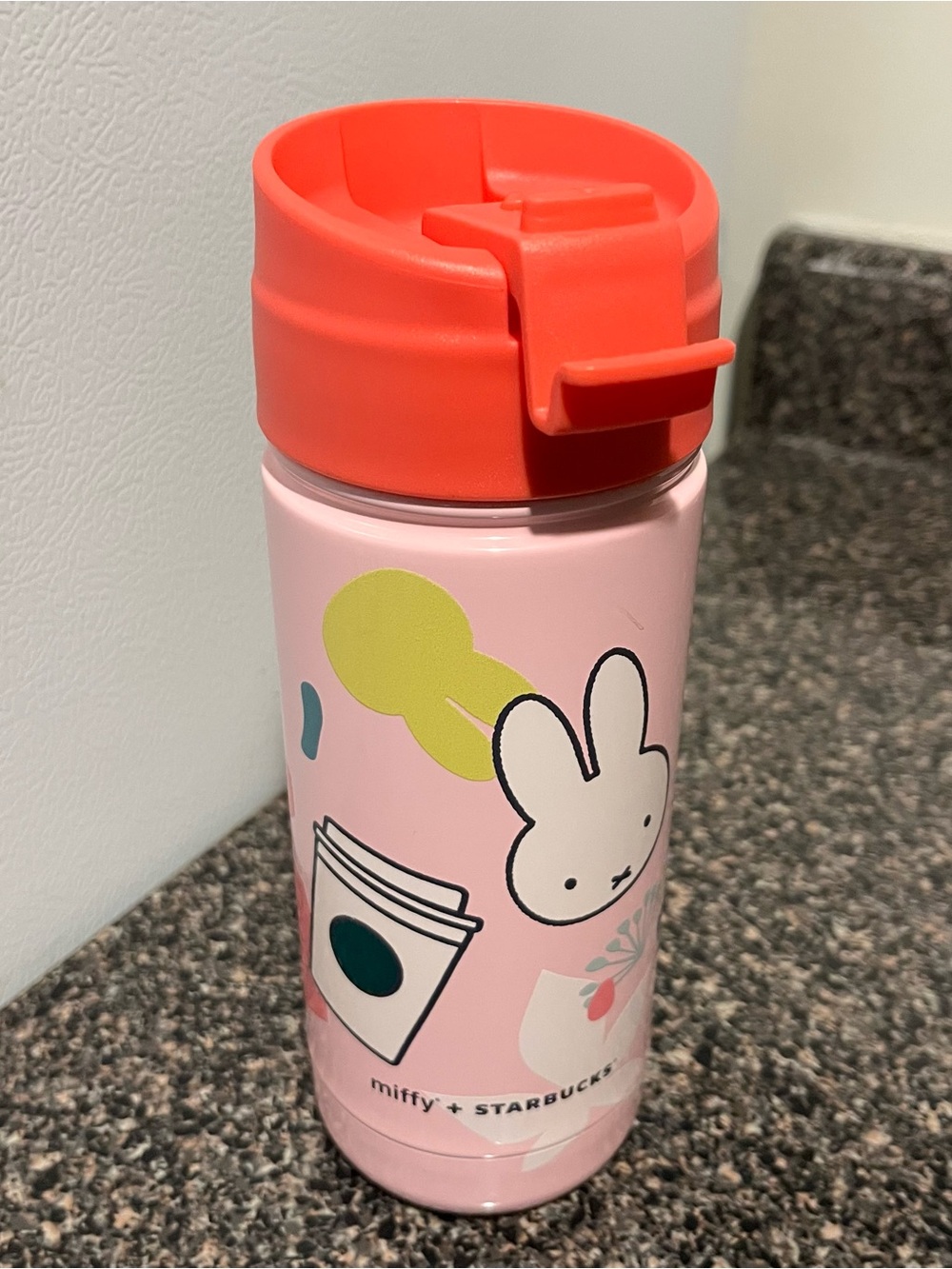 Starbucks Pink Tumbler with Red Lid and Miffy Tag - Picture 5 of 9